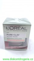 LOral Pure Clay Glow Mask exfolian pleov maska 50 ml