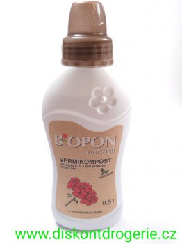 BIOPON 500ML VERMIKOMPOST HNOJIVO NATURAL MUSKAT PELARGNIE