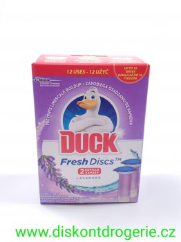 Duck Fresh Discs Levandule WC gel pro hygienickou istotu a svest Va toalety 2 x 36 ml