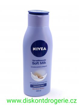 NIVEA MLKO Soft MILK 400ML pro suchou ple SHEA BUTTER