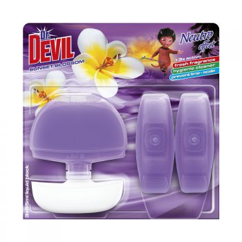 Dr. Devil 3v1 Sunset Blossom tekut WC blok, koek + npl 3 55 ml