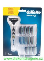 Gillette Mach 3 holic strojek + nhradn bity 12 ks