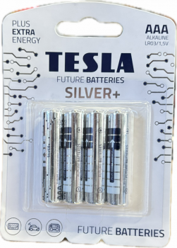 Baterie tesla LR03 AAA 4ks silver