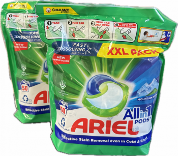 Ariel All-In-1 PODs Mountain Kapsle Na Pran 100 pracch dvekMEGA PACK