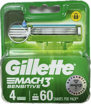 Gillette mach3      4 hlavice sensitive