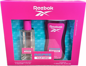 Reebok Inspire your mind for women edt 50 ml + sg 250 ml drkov kazeta