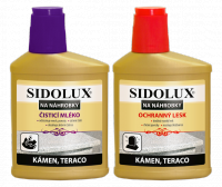 Sidolux Z na pi o nhrobn kameny krm na itn nhrobk 330 g +a lesk povrchu nhrobk 250 ml